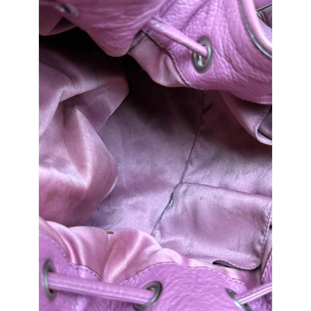 Coach Avery Rose Pink Pebbled Leather Drawstring Bucket Bag Crossbody F27003 - Picture 9 of 10